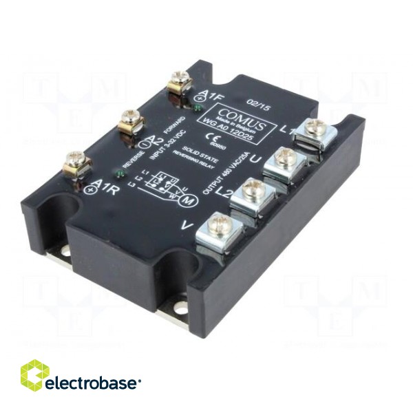Relay: solid state | 25A | Uswitch: 48÷480VAC | 3-phase,reversing image 2