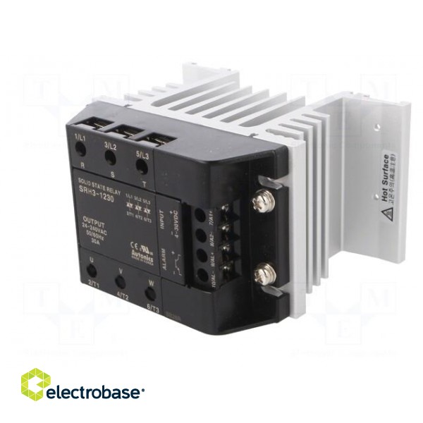 Relay: solid state | Ucntrl: 4÷30VDC | 30A | 24÷240VAC | 3-phase | DIN image 3
