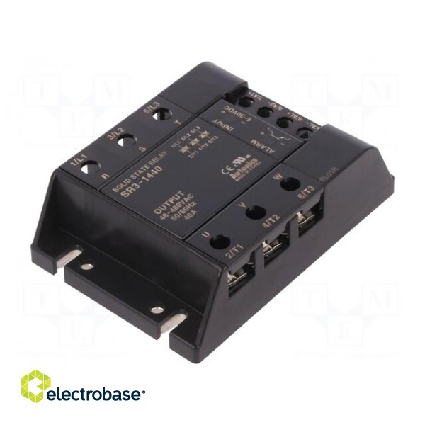 Relay: solid state | Ucntrl: 4÷30VDC | 40A | 48÷480VAC | 3-phase image 1