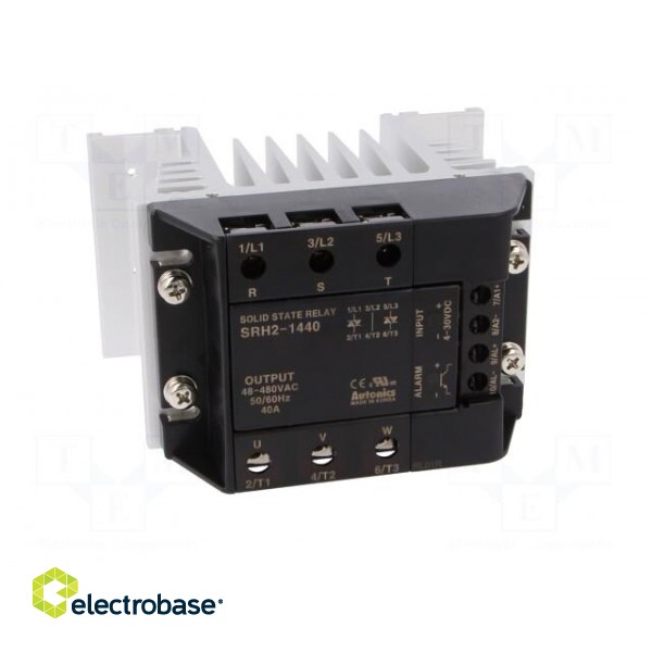 Relay: solid state | Ucntrl: 4÷30VDC | 40A | 48÷480VAC | 3-phase | DIN image 10