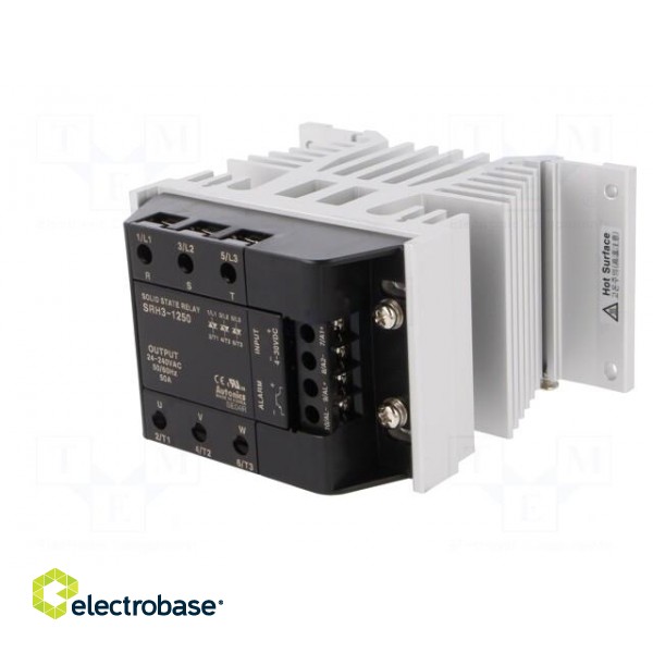 Relay: solid state | Ucntrl: 4÷30VDC | 50A | 24÷240VAC | 3-phase | DIN image 2