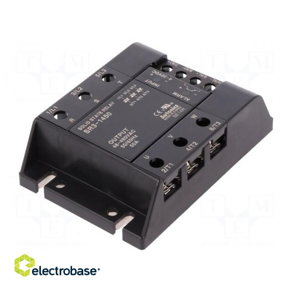 Relay: solid state | Ucntrl: 4÷30VDC | 50A | 48÷480VAC | 3-phase paveikslėlis 1