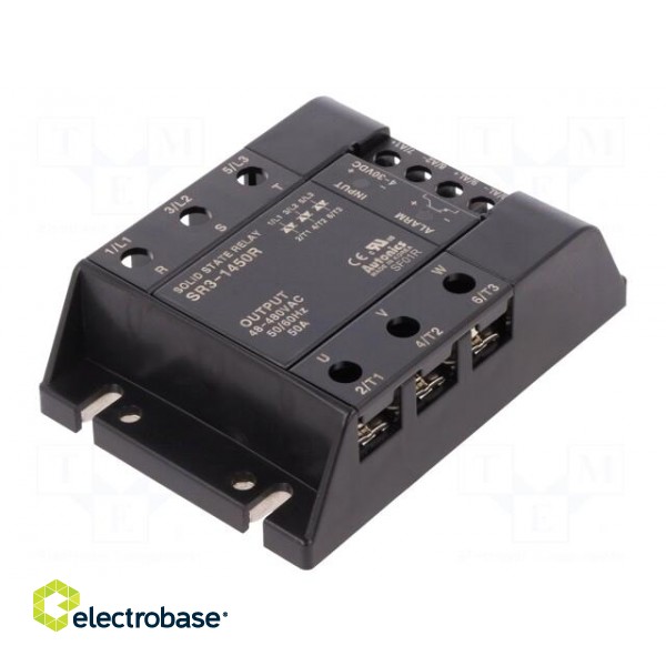 Relay: solid state | Ucntrl: 4÷30VDC | 50A | 48÷480VAC | 3-phase image 1