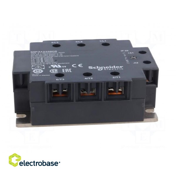 Relay: solid state | Ucntrl: 4÷32VDC | 25A | 48÷530VAC | 3-phase | IP20 фото 3