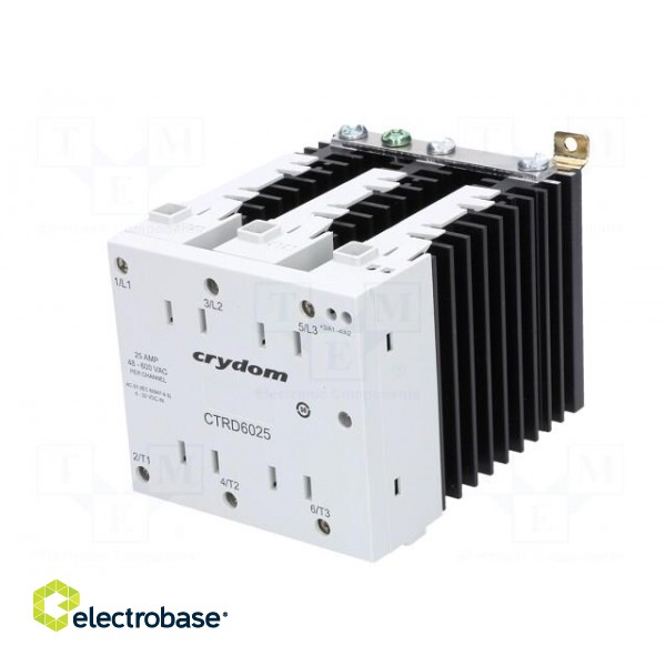 Relay: solid state | 25A | Uswitch: 48÷600VAC | 3-phase | Series: CTR paveikslėlis 2