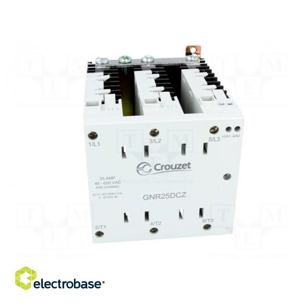Relay: solid state | 25A | Uswitch: 48÷600VAC | 3-phase | Series: GNR фото 9