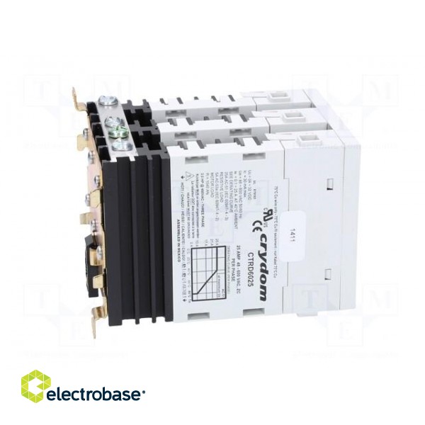Relay: solid state | 25A | Uswitch: 48÷600VAC | 3-phase | Series: CTR paveikslėlis 7