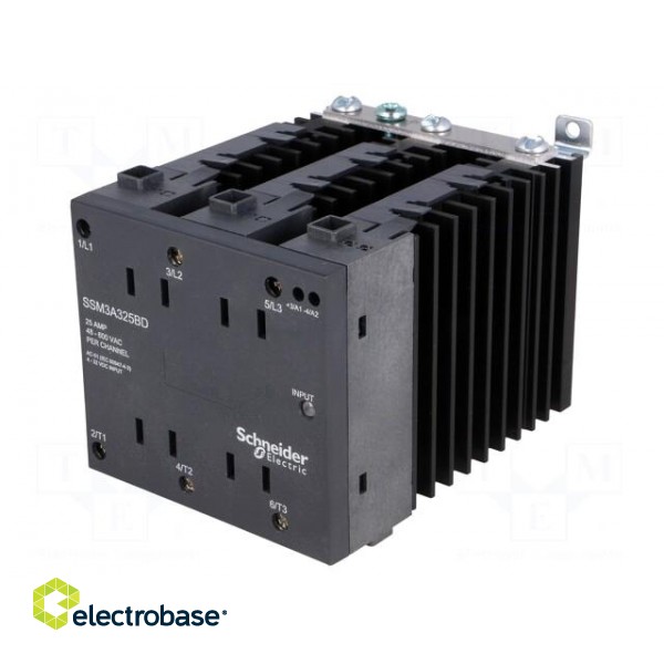 Relay: solid state | 25A | Uswitch: 48÷600VAC | 3-phase | SSM | 90mm image 1