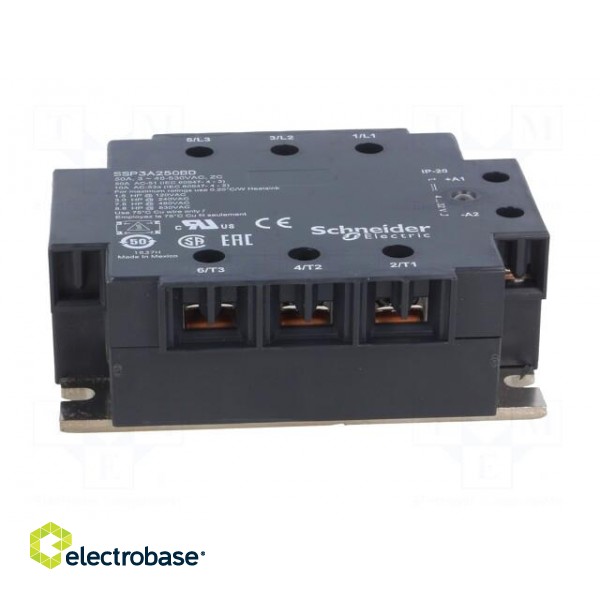 Relay: solid state | Ucntrl: 4÷32VDC | 50A | 48÷530VAC | 3-phase | IP20 image 3
