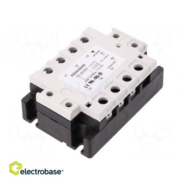 Relay: solid state | Ucntrl: 4÷32VDC | 55A | 24÷440VAC | 3-phase | IP00 фото 1