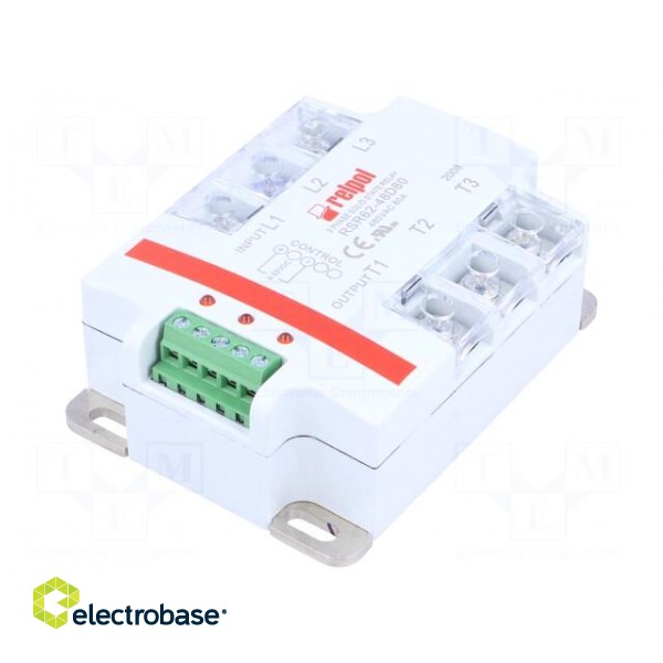 Relay: solid state | Ucntrl: 4÷32VDC | 80A | 24÷530VAC | 3-phase | IP20