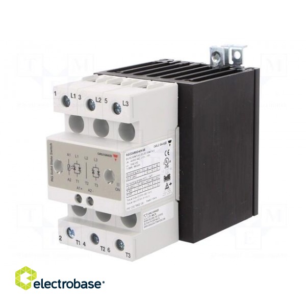 Relay: solid state | Ucntrl: 5÷32VDC | 40A | 42÷660VAC | 2-phase | IP20 фото 1