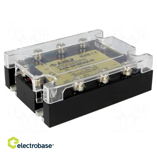 Relay: solid state | Ucntrl: 80÷280VAC | 50A | 48÷480VAC | 3-phase image 1