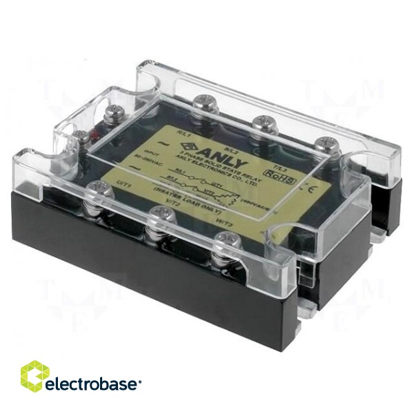 Relay: solid state | Ucntrl: 80÷280VAC | 125A | 48÷480VAC | 3-phase