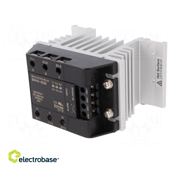 Relay: solid state | 30A | Uswitch: 24÷240VAC | 3-phase | Series: SRH3 image 3