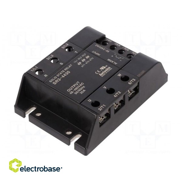 Relay: solid state | Ucntrl: 90÷240VAC | 30A | 48÷480VAC | 3-phase image 1