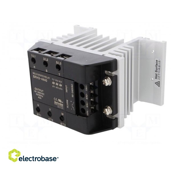Relay: solid state | 40A | Uswitch: 48÷480VAC | 3-phase | Series: SRH3 image 3