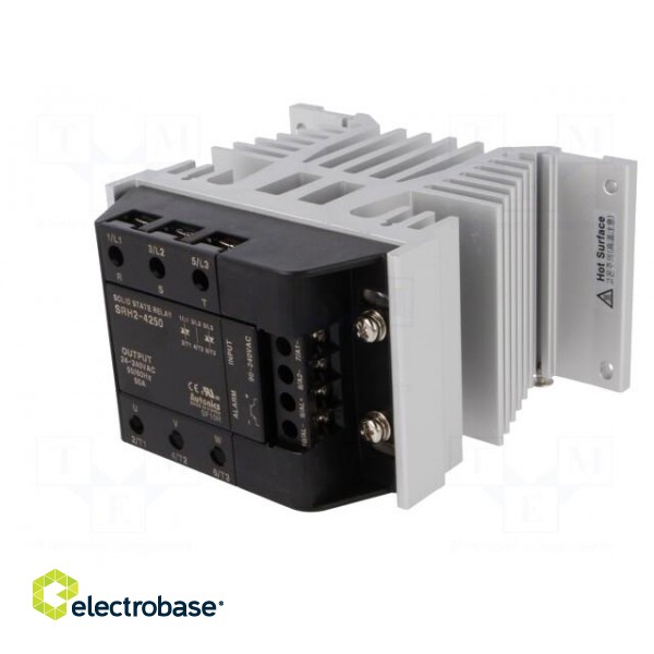 Relay: solid state | Ucntrl: 90÷240VAC | 50A | 24÷240VAC | 3-phase | DIN фото 2