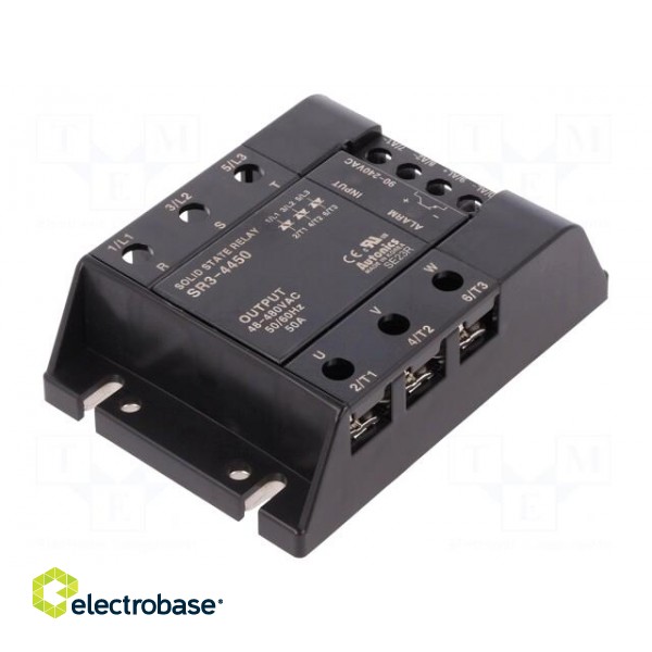 Relay: solid state | Ucntrl: 90÷240VAC | 50A | 48÷480VAC | 3-phase image 1