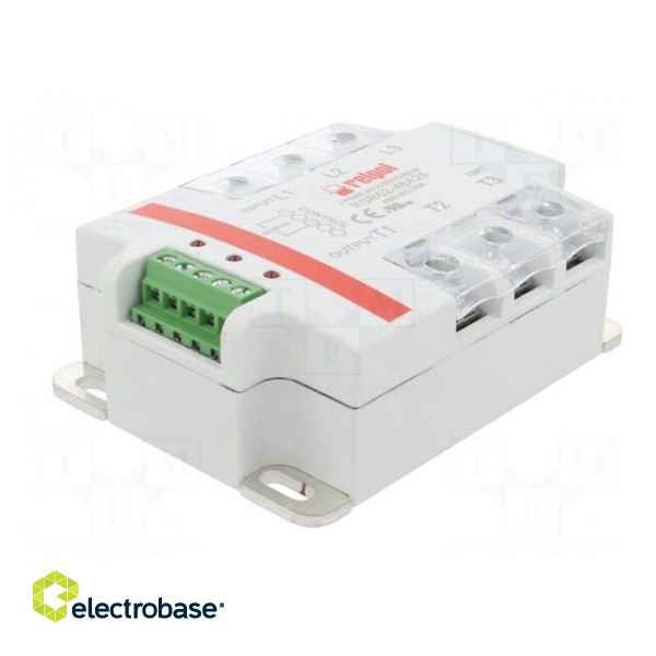 Relay: solid state | Ucntrl: 90÷280VAC | 25A | 24÷530VAC | 3-phase image 2
