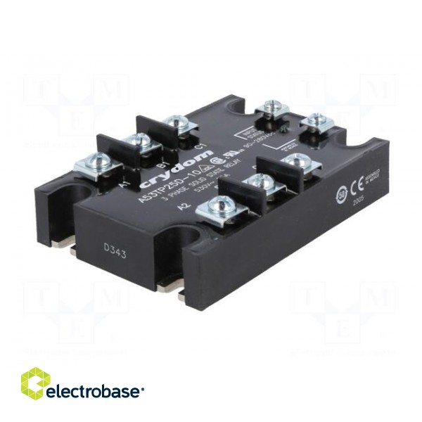Relay: solid state | 25A | Uswitch: 48÷530VAC | 3-phase | -40÷80°C image 2