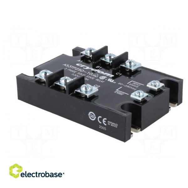 Relay: solid state | Ucntrl: 90÷280VAC | 25A | 48÷530VAC | 3-phase фото 4