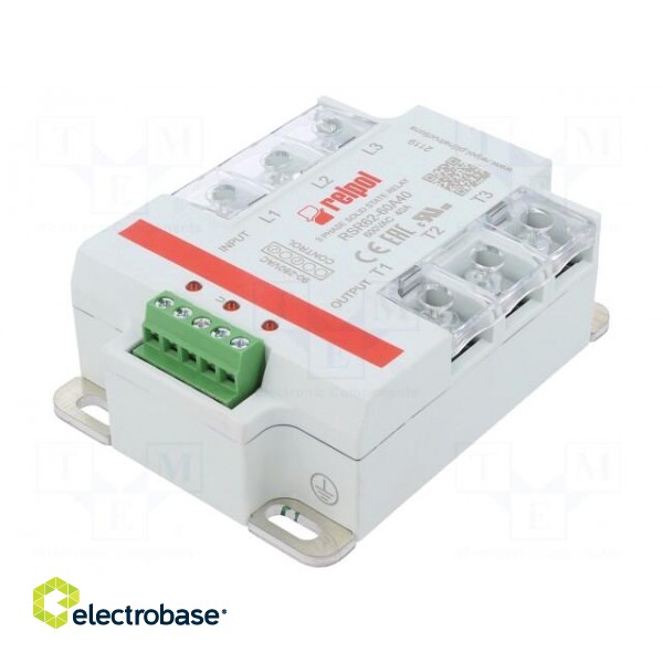 Relay: solid state | 40A | Uswitch: 24÷660VAC | 3-phase | Series: RSR62 paveikslėlis 1
