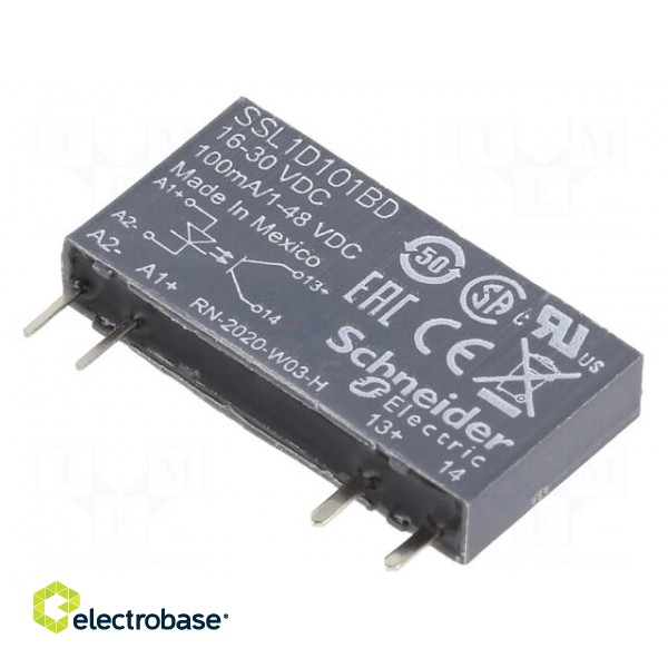 Relay: solid state | Ucntrl: 16÷30VDC | 100mA | max.48VDC | socket