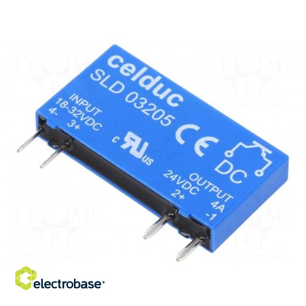 Relay: solid state | Ucntrl: 18÷32VDC | 4A | 0÷32VDC | Series: SLD