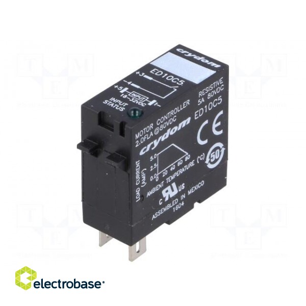 Relay: solid state | Ucntrl: 18÷32VDC | 5A | 1÷80VDC | socket | -30÷80°C image 1