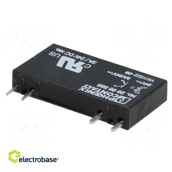 Relay: solid state | Ucntrl: 19.2÷28.8VDC | 3A | 3÷33VDC | socket image 2