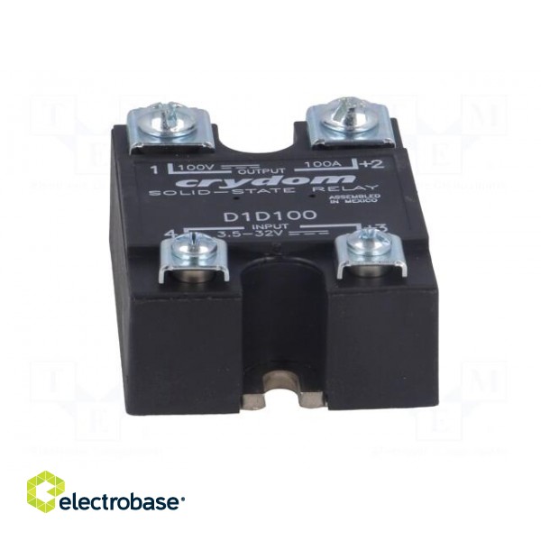 Relay: solid state | Ucntrl: 3.5÷32VDC | 100A | 1÷100VDC | Series: 1-DC фото 9