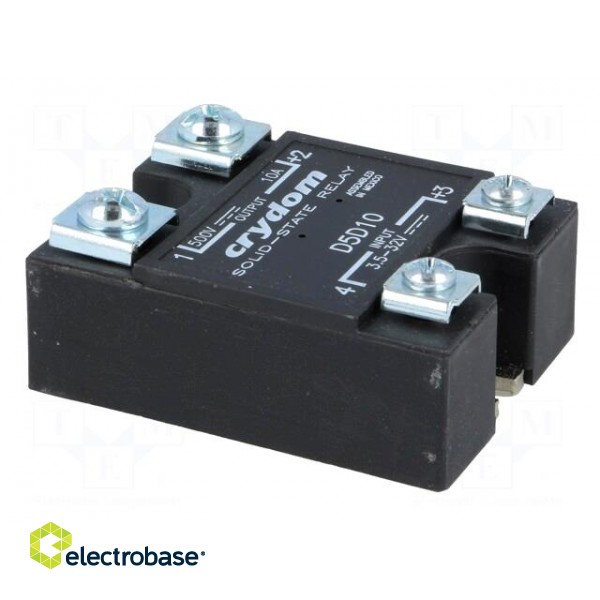 Relay: solid state | Ucntrl: 3.5÷32VDC | 10A | 1÷500VDC | Series: 1-DC paveikslėlis 8