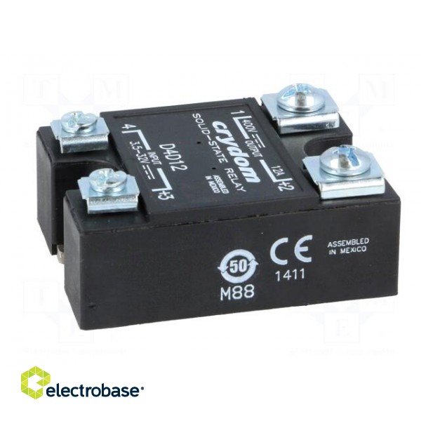 Relay: solid state | Ucntrl: 3.5÷32VDC | 12A | 1÷400VDC | Series: 1-DC фото 3