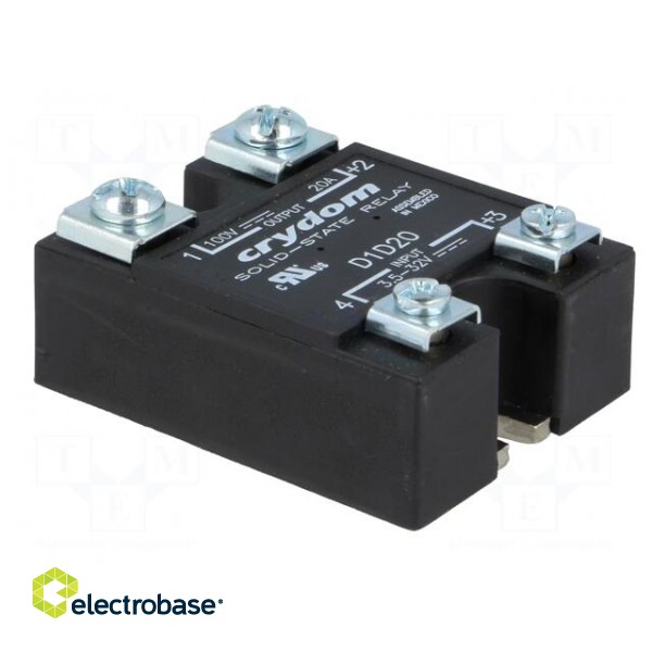 Relay: solid state | Ucntrl: 3.5÷32VDC | 20A | 1÷100VDC | Series: 1-DCL image 8