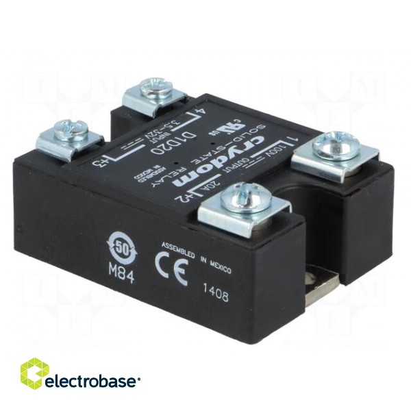 Relay: solid state | Ucntrl: 3.5÷32VDC | 20A | 1÷100VDC | Series: 1-DCL image 4