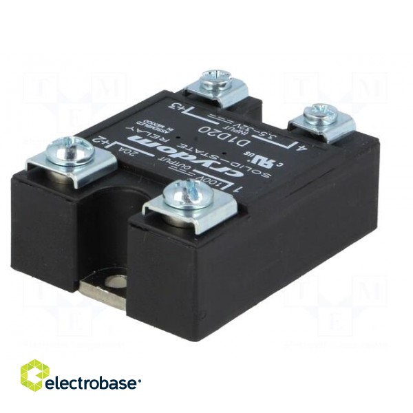 Relay: solid state | Ucntrl: 3.5÷32VDC | 20A | 1÷100VDC | Series: 1-DCL image 6