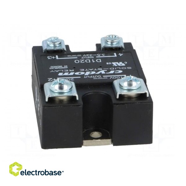 Relay: solid state | Ucntrl: 3.5÷32VDC | 20A | 1÷100VDC | Series: 1-DCL image 5