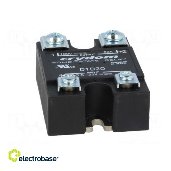 Relay: solid state | Ucntrl: 3.5÷32VDC | 20A | 1÷100VDC | Series: 1-DCL image 9