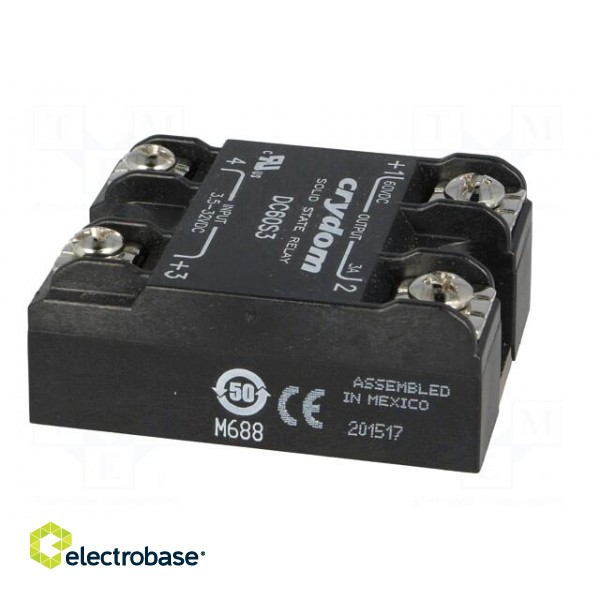 Relay: solid state | Ucntrl: 3.5÷32VDC | 3A | 3÷48VDC | Series: DC60 image 3
