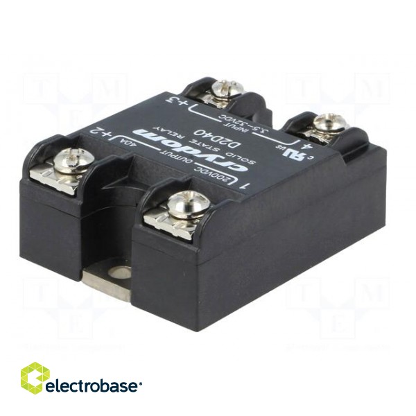 Relay: solid state; Ucntrl: 3.5÷32VDC; 40A; 1÷200VDC; Series: 1-DC фото 6
