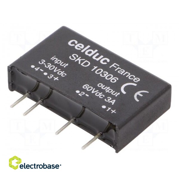 Relay: solid state | Ucntrl: 3÷30VDC | 3A | 2÷60VDC | Series: SKD