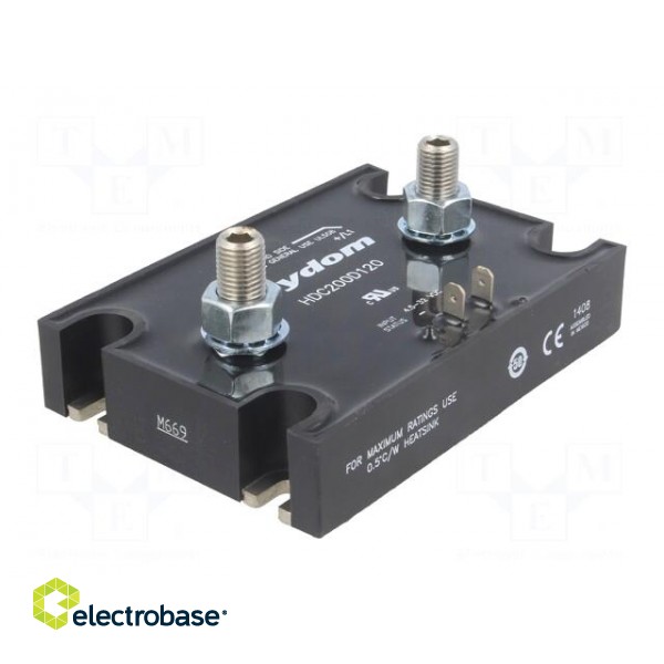 Relay: solid state | Ucntrl: 4.5÷32VDC | 120A | 7÷150VDC | Series: HDC image 2