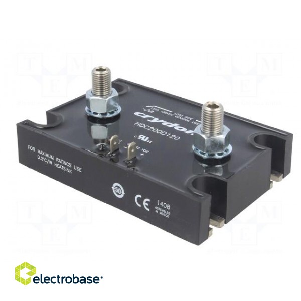 Relay: solid state | Ucntrl: 4.5÷32VDC | 120A | 7÷150VDC | Series: HDC image 4