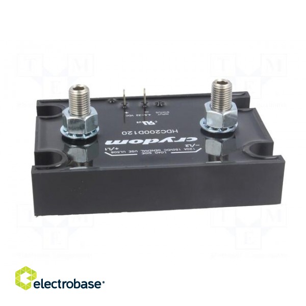 Relay: solid state | Ucntrl: 4.5÷32VDC | 120A | 7÷150VDC | Series: HDC image 7