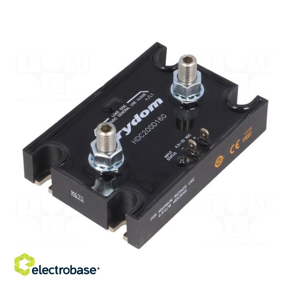 Relay: solid state | Ucntrl: 4.5÷32VDC | 160A | 7÷150VDC | Series: HDC image 1