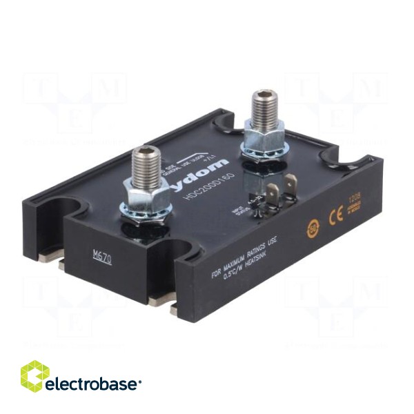 Relay: solid state | Ucntrl: 4.5÷32VDC | 160A | 7÷150VDC | Series: HDC image 2