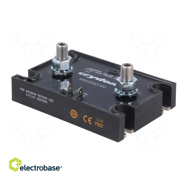 Relay: solid state | Ucntrl: 4.5÷32VDC | 160A | 7÷150VDC | Series: HDC image 4