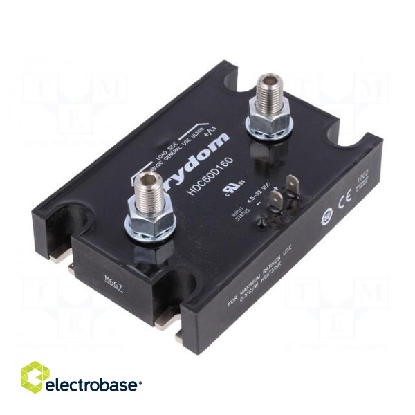 Relay: solid state | Ucntrl: 4.5÷32VDC | 160A | 7÷48VDC | Series: HDC image 1