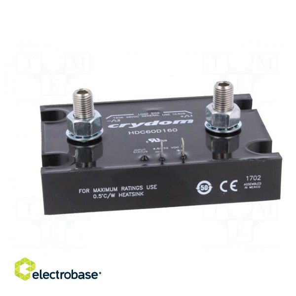 Relay: solid state | Ucntrl: 4.5÷32VDC | 160A | 7÷48VDC | screw type image 3